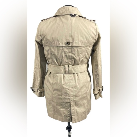 Trench Coat Classic Banana Republic Limonta Women's Sz SP Small Khaki 100 Cotton - Picture 2 of 11